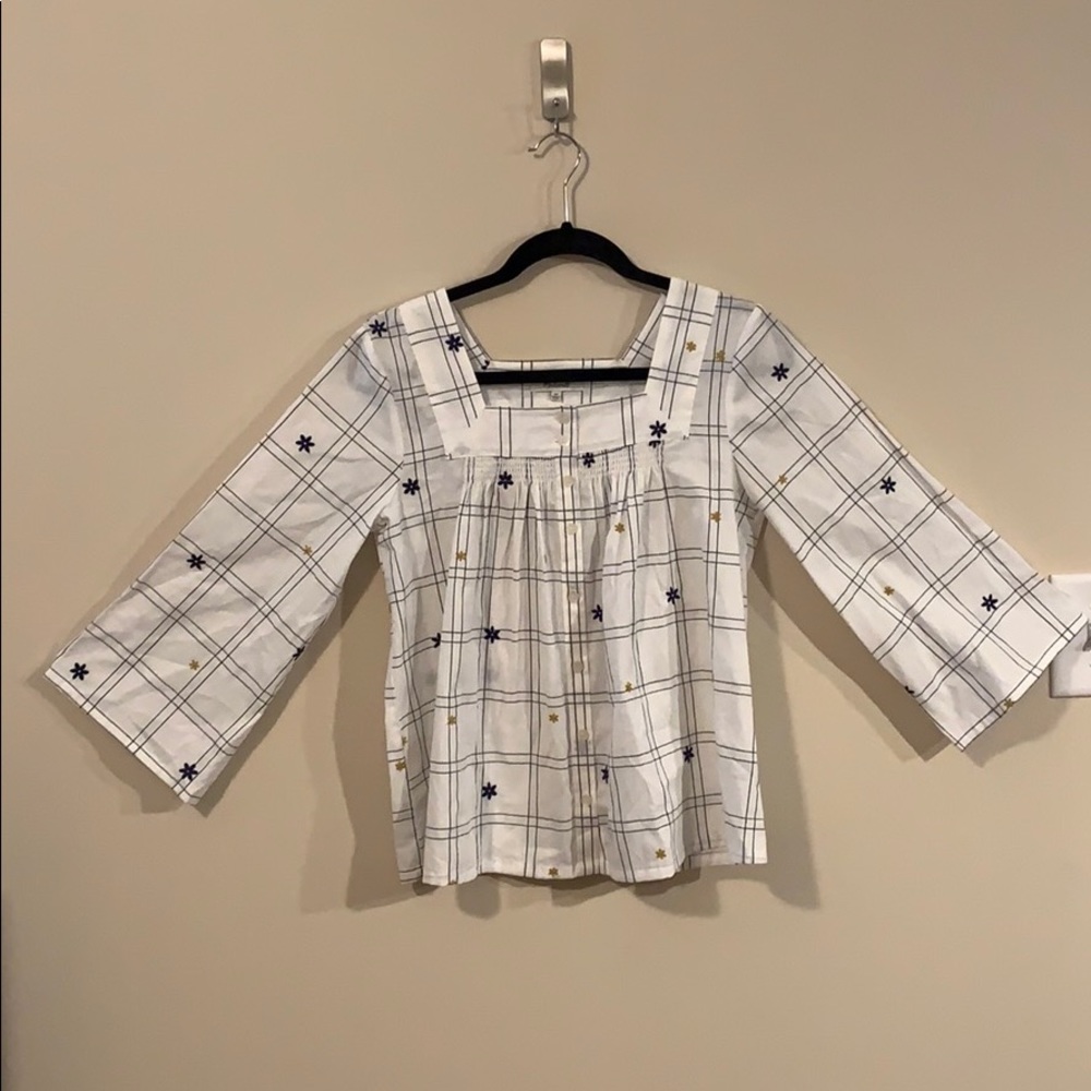 Madewell Bell sleeve button up blouse